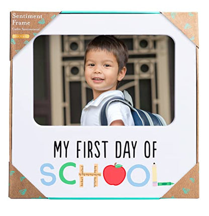 Kate & Milo First Day of School Picture Frame, Keepsake Gift for Parents or Students, Great for K - 12 Grade or Grad Frame, White - style: First Day Picture Frame