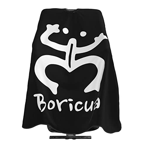 Puerto Rico Barber Cape With Adjustable Closure, Hairdressing Haircut Apron Barber Cover Gown For Hairdresser Styling Home - color: Boricua Puerto Rico Frog4