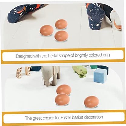 6pcs Fake Eggs for Crafting Artificial Eggs for Easter Decor and Home Styling for Festivals and Photography Props