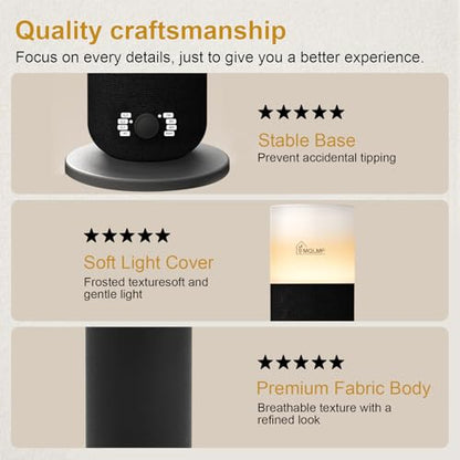 Hotel Collection Diffuser Machine,Fabric-Wrapped Design,Candlelight Atmosphere Lamp,1000 Sq Ft,Waterless Essential Oil Diffuser,Hotel Scent Diffuser,Scent Air Machine for Home - Weave Black - color: Weave Black