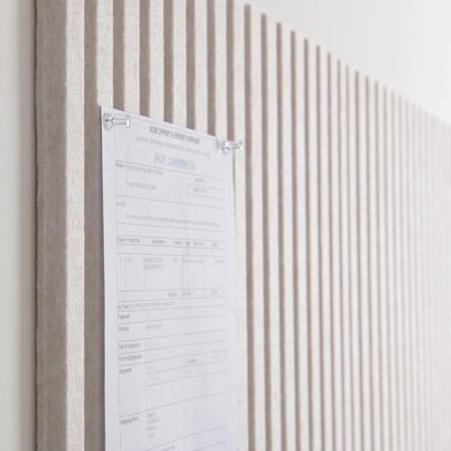 Lightomorrow Large Bulletin Board, 48 x 36 inches Felt Board Decorative Pin Board, 4' x 3' Cork Board Alternative for Wall, Foldable Photo Board with 20 Pushpins - Oatmeal Stripes - color: Oatmeal Stripes, size: 48×36 inches