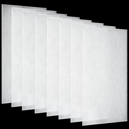 Pushglossy 8 Pack 23.75" x 47.75" x 0.2" Fluorescent Light Covers Classroom Office Diffuser Panels for 2x4ft Drop Ceiling Light Fixture Polycarbonate Replacement Cover for Hospitals Home (Clear) - color: Clear