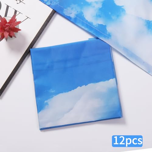 Torixqi12 Pcs Fluorescent Light Covers for Ceiling Lights Classroom, Magnetic Light Filters, Fluorescent Light Diffuser Covers for Office, Hospitals, Home 4 x 2 Feet (Blue sky and white clouds) - color: Blue sky and white clouds