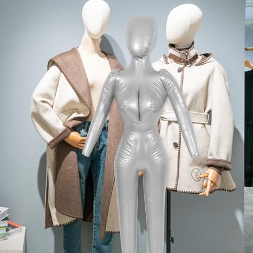 Luxshiny Inflatable Full Body Mannequin Body Model for Clothing Display, Female Dress Form Stand, Lightweight Mall Display Prop for Retail Shops and Photography