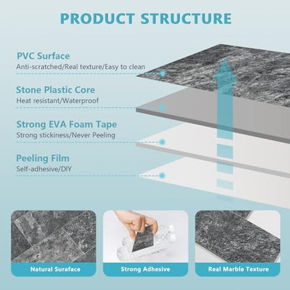 Vamos Tile 100 Pieces Peel and Stick Backsplash Tiles, 3" x 6" PVC Subway Tile, Black Slate Stick on Backsplash Tiles for Kitchen/Bathroom/Fireplace/Laundry/Camper - color: Black Slate