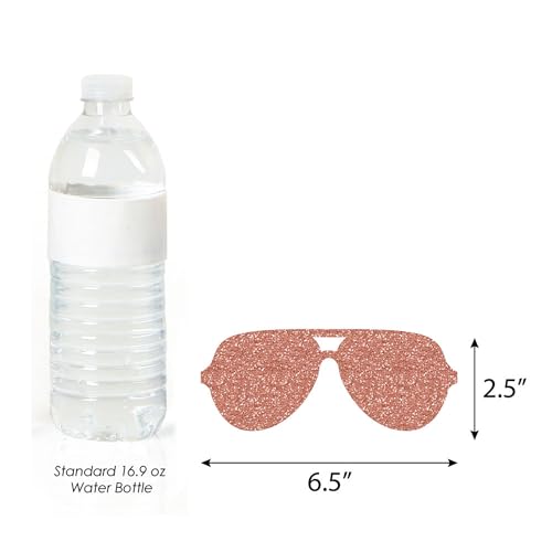 Big Dot of Happiness Rose Gold Grad Glasses - 2026 Paper Card Stock Graduation Party Photo Booth Props Kit - 10 Count