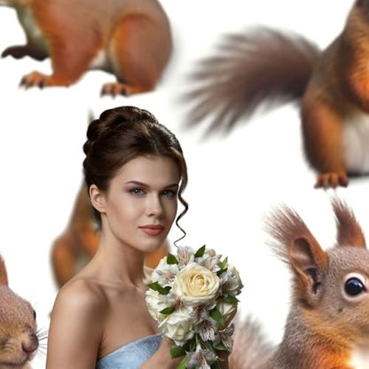 Cute Squirrels Backdrop Background for Photography 5x7ft Photobooth Professional Photo Backdrop Curtains Video Photography Studio Photo Backgrounds Banner Booth Background Screen Parties - color: Cute Squirrels