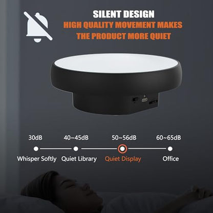JAYEGT Motorized Rotating Display Stand, 6.3inch /11 Lbs Load ,Mirror Cover ，360 Degree Electric Rotating Turntable ,Cup Display Turner Stand,Photography Products, Jewelry ,Tumbler-Black