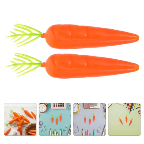 LUOZZY 150pcs Mini Artificial Carrot Decorations Funny Foam Fake Vegetables for Easter Home Kitchen Party DIY Photography Props