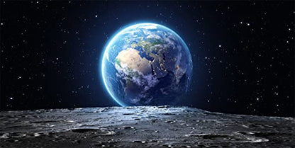BELECO 20x10ft Fabric Outer Space Backdrop Universe Background Earth Moon Surface Furnished by NASA Planet Stars Photography Backdrop for Birthday Party Decoration Photoshoot Photo Background Props - size: 20x10FT
