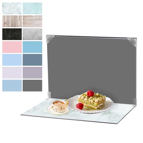 Photo Backdrop Board 7pcs 14patterns Small Product Food Photography Double-Sided Table Top Backdrop Kit Flat Lay Props for Jewelry and Cosmetics(16X11.5 Inch) - color: Light Color