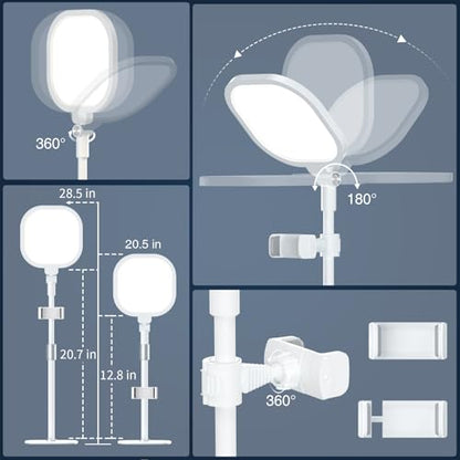 White 1Pack Video Conference Lighting for Zoom Meeting, Ring Light for Desk with Flexible Stand - size: White 1Pack