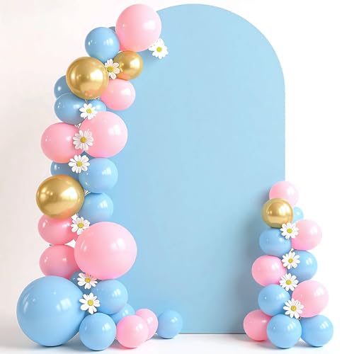 6.6 FT Arch Backdrop Cover, Wedding Baby Blue Arch Covers Stretchy Backdrop Spandex Fitted for Baby Shower Birthday Balloon Chiara Stand Decor Baby Blue 6.6FT - color: Baby Blue, size: 6.6FT