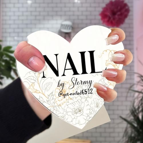 Personalised Manicurist Disc, 4'' Advertising Tool and Photo Prop for Nail Artists, Customized Acrylic Plate for Salons (Style 26) - color: Style 26