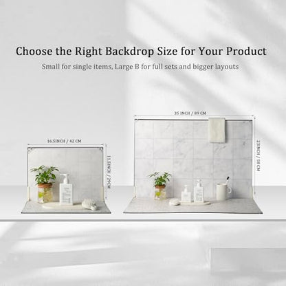 Photo Backdrop Boards, 10Pcs 20 Patterns Double-Sided Product Photography Backdrops, 23x35 XL Flat Lay Background for Food, Jewelry, Cosmetics & Content Creation, Tabletop Shooting Kit, MDAOCRY
