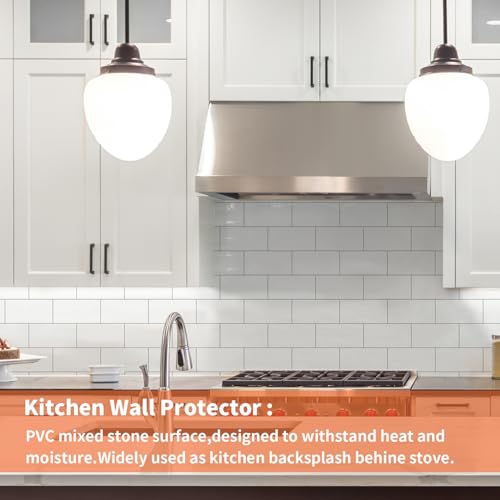 10- Sheet Polished White Peel and Stick Backsplash, 12’’Luxury PVC Ceramic Look Self Stick Subway Tiles, Waterproof Peel and Stick Wall Tiles for Kitchen and Bathrrom - color: Soft-Glossy White