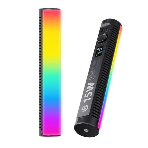 ULANZI B15RGB Magnetic RGB Light Wand - Handheld LED Video Light Stick with Diffuser, 3300mAh 1800-9000K 20 Effect Dimmable Camera Tube Light for Video Recording Studio Photography TikTok YouTube Vlog - size: 1 Piece - Medium