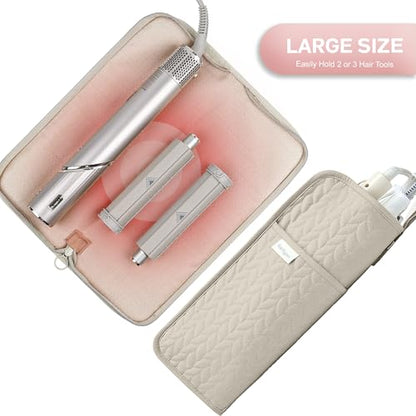 KarSyon Hot Tools Organizer Heat Resistant Mat Case Hair Tools Holder Travel Bag Portable Hair Styling Tools Cover Pouch for Curling Iron,Flat Iron,Hair Straightener (Camel) - color: Camel