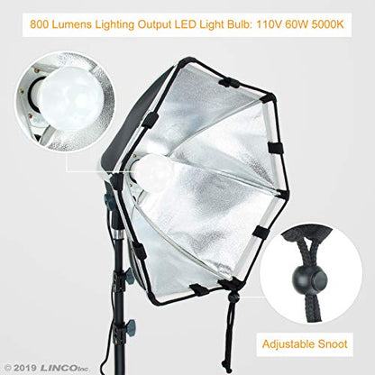 LINCO Lincostore Studio Round Lighting LED Bulb 15 inch Portrait Light Modern Style with Diffuser (Single Light) AM264