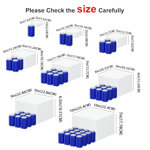 8 Pcs White Acrylic Boxes for Display as Buffet Risers and Stands, Food Risers for Party, Table, Stands, including 10", 9", 8", 7", 6", 5", 4", 3" (Large, 8Pcs, White) - size: Large, 8Pcs, White