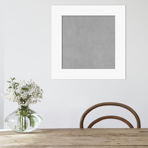 Amanti Art White Framed Magnetic Board 21x21 Small Vision Board for use with Magnets, 100% Metal Sheet to Display Items as Office Decor or for Home Organization in mudroom, Kitchen or Kids Room - color: Basic White, size: 21"W x 21"H