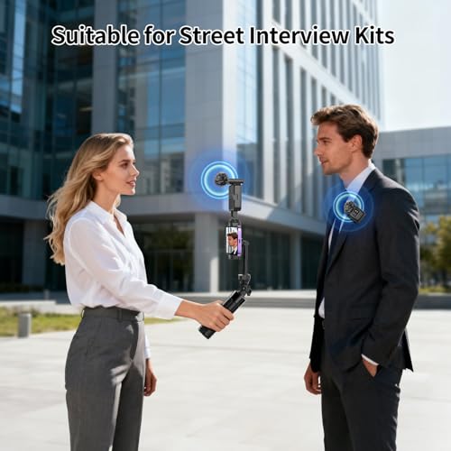 yAyusi Vlogging Kit for iPhone/Android，31" Selfie Stick Tripod with Light, Microphone, Remote Control ＆ Storage Boxes, YouTube Starter Kit for Interviews, Vlogs, TikTok, YouTube Video Recording