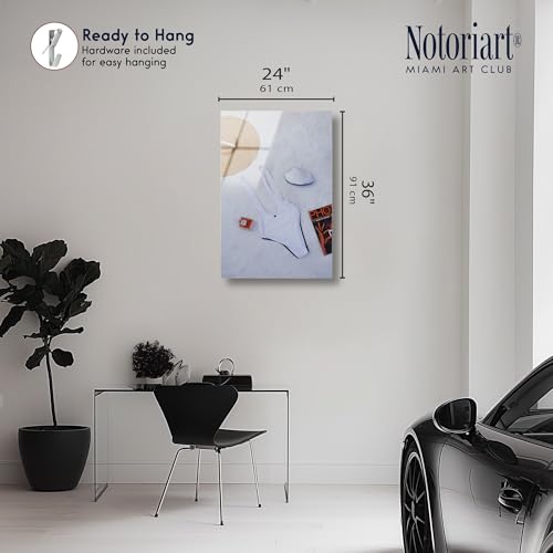 Beach Day Flat Lay Acrylic Print Fashion Photography by Notoriart, Ready to Hang, 24 x 36 - size: 36"L x 24"W
