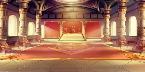 20x10ft Luxury Palaces Backdrop Ancient Royal Throne Golden Hall Carpet Marble Pillar Photography Background for Prom Birthday Wedding Party Decorations Kids Adults Portrait Photo Shoot Props - size: 20x10ft