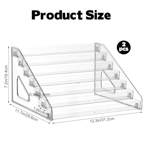 2 Pack 7 Tier Earring Display Stand Acrylic Earring Holder Organizer Holds 4 Pairs of Earrings in One Row Retail Detachable Jewelry Card Stand for Selling Vendors Jewelry Display Earring Rack
