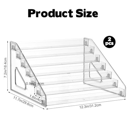2 Pack 7 Tier Earring Display Stand Acrylic Earring Holder Organizer Holds 4 Pairs of Earrings in One Row Retail Detachable Jewelry Card Stand for Selling Vendors Jewelry Display Earring Rack