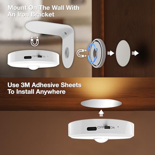 Picture Lights for Wall Wireless with Magnetic,2000mAh Rechargeable Picture Frame lights with Dimmable, Puck Lights with Remote Control,Art Lighting for Paintings,Counter, Shelf,Bookcase(4 Pack,White) - color: White-4 PACK