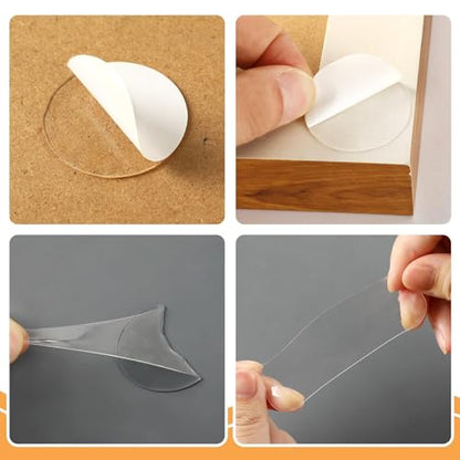 JANYUN 280 Pcs Double Sided Sticky Dots Removable Square Putty Clear Double Sided Tape for Crafts No Trace Sticky Tack Adhesive Tape (Square 20 mm) - size: 0.78"x0.78" Square