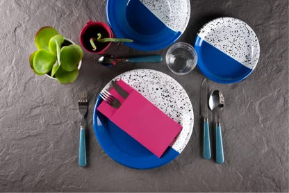Moyes Home Fuchsia Disposable Dinner Napkins with Pocket - Linen-Feel Pre-Folded Cloth-Like Paper Napkins for Silverware, Weddings, Dinner Parties, 16x16 in, Pack of 50 - color: Fuchsia