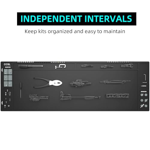 Gun Cleaning Mat 48"x16", Extra Large Magnectic Gun Mat for All Guns Anti-Slip Rubberized Workbench Mat for Pistol and Rifle - color: Black
