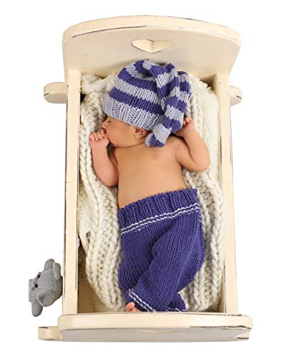 Matissa Newborn Baby Girl/Boy Crochet Knit Costume Photography Prop Hats Outfits - color: Cutie Angel