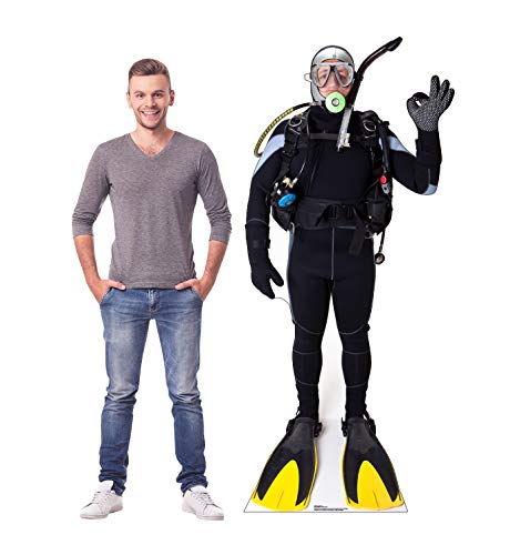 Cardboard People Scuba Diver Life Size Cardboard Cutout Standup - color: Scuba Diver