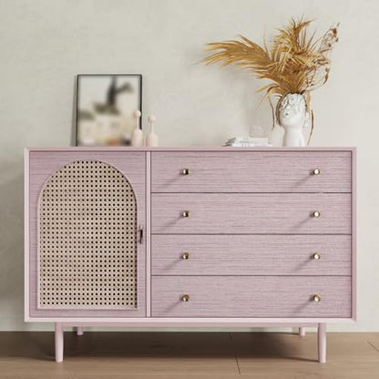 CRE8TIVE Pale Pink Grasscloth Wallpaper Textured Grasscloth Peel and Stick Wallpaper Faux Grass Cloth Contact Paper Self Adhesive Fabric Linen Removable Wall Paper for Girls Bedroom Dressers 12"x80" - color: Pale Pink, size: 12" x 80"