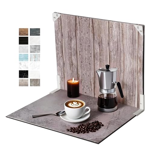 Food Photography Photo Backdrops Board: 7Pcs 12Patterns Product Background Table Top Kit - Flat Lay Props for Jewelry.(Medium Size 16.6x13.3in)… - color: textured color