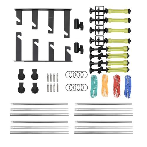 Photography Backdrop Roller Support System, 4 Rollers, 120-inch Stainless Steel Crossbars, Wall/Celing/Light Stand Backdrop Mount, Background Support