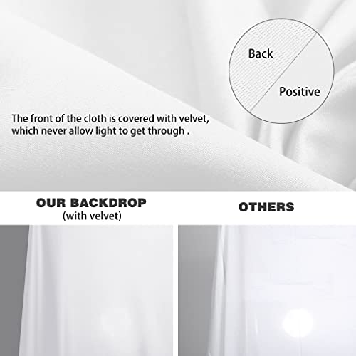 10X12ft White Backdrop for Photography, Polyester Background for Photography for Product Protrait Photoshoot or Parties Decoration - color: 10x12ft White