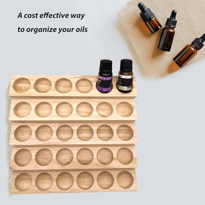 Wooden Essential Oil Display Stand 5 Tier Essential Oil Holder Solid Wood Essential Oil Rack 5 Layer 30-Bottle Essential Oil Display Stand Tabletop Oil Display Holder for 5-20ml Bottles - style: 5 Layers
