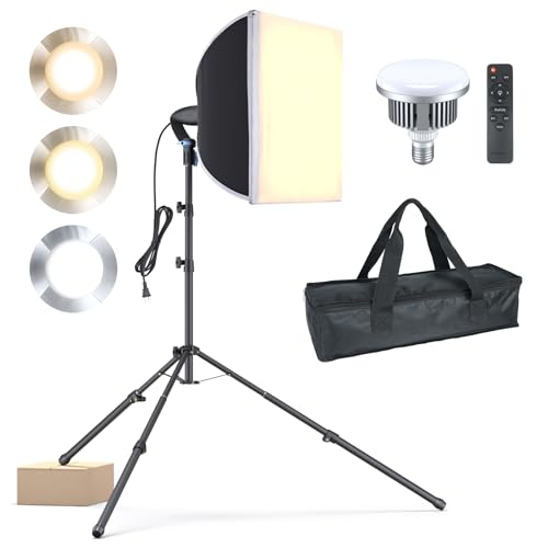 LINCO Lincostore Softbox Photography Lighting Kit with Professional 85W LED Bulbs, Studio Lights for Photography/Video Recording/Live Streaming (16'' x 16'' Professional Softbox Lighting Kit) - size: 16'' x 16'' Softbox Lighting Kit
