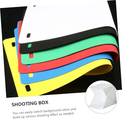 ABOOFAN Portable 20cm Photo Light Box Tent with LED Strips, Folding Photography Light Tent Kit with 4 Color Backdrops for Product and Jewelry Photography