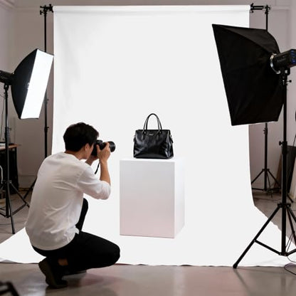 White Screen Backdrop for Photography 5x7ft Zoom Meeting, Game Live Steaming and Photo Studio Shooting Props - color: White, size: 5x7ft