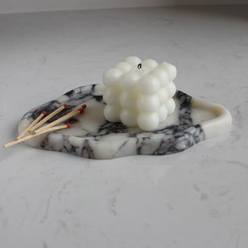 Natural Calacatta Viola Marble Tray Cloud Shape, Jewelry Dish Trinket Dish for Women Gift Home Décor - color: Calacatta Viola