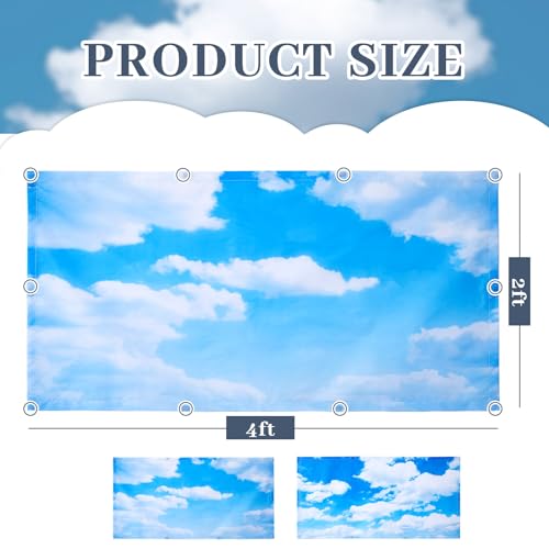 Tujoe 2 Pcs Fluorescent Light Covers for Ceiling Lights 4' x 2' Fluorescent Light Filters Classroom Magnetic Cubicle Covers for Ceiling Office, School, Home Teacher Essential(Cloud) - style: Cloud
