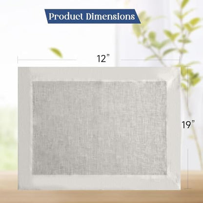 Simple&Opulence Linen Placemats Set of 4 – Hemstitched Dinner Cloth Placemats for Wedding,Party,Mothers Day,Easter – Machine Washable and Reusable 14"×19" Linen - color: Linen, size: placemat(14"×19”)