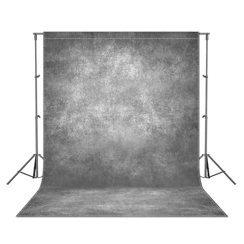 8x12ft Fabric Grey Abstract Texture Photography Backdrop (No Stand No Clips) Portrait Photoshoot Background Adult Newborn Child Headshot Photo Studio Props Booth Rod Pocket On Top - color: Grey, size: 8'x12'