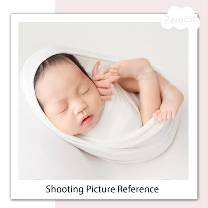 Zeroest Newborn Photography Stretch Wrap Boy Girl Baby Wraps Photography Props - Baby Photo Prop Stretch Blanket (White) - color: White