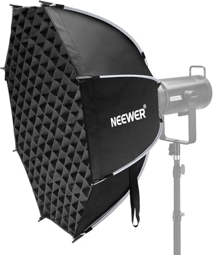 NEEWER 35.4'' Octagonal Softbox, Quick Release Parabolic Soft Box with Bowens Mount, Diffusers, Grid, Bag Compatible with Aputure 120d Compatible with Godox SL60w NEEWER Q4 AS600B CB300B Q300, NS92P - style: 35.4"/90cm Octagonal